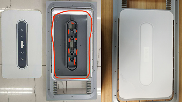 聚力硅膠膠水-浴霸pp燈光板應用案例